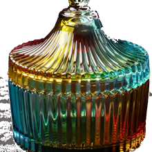Bonbonnière en cristal avec couvercle