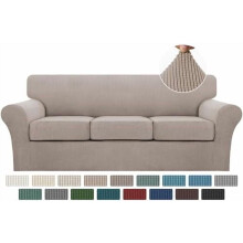 Ensemble de 4 housses de canapé pour canapé 3 coussins, jacquard