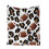 Football Pattern Flannel Throw Blanket Brown 100x130cm 2