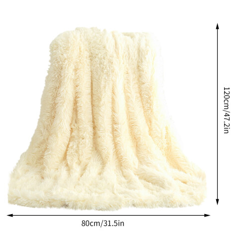 Super Soft Lightweight Faux Fur Throw Blanket Reversible 2