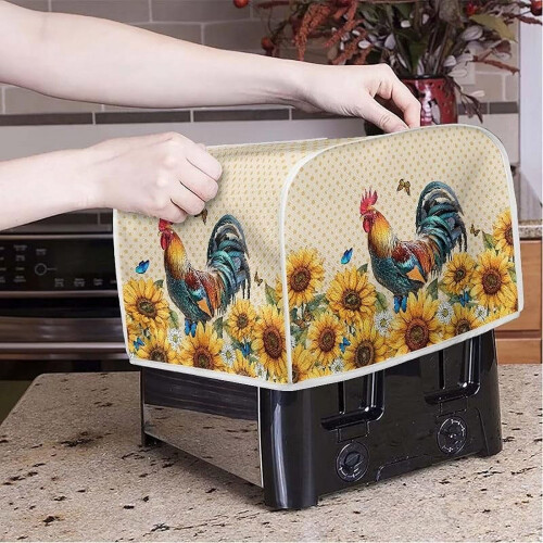 Wood Sunflower Toaster Cover 4-Slice 1