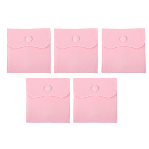 5Stk Schmuckbeutel Rosa Samtbeutel Schmuckhalter Aufbewahrung