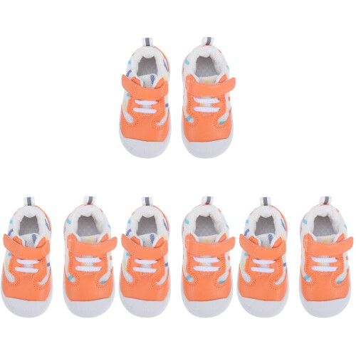 4Paare Komfortable Kleinkindschuhe PP Orange