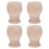 4Pcs Carved Solid Wood Finials for Stairs Railing Posts Light Yellow 1