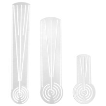 3Pcs Clear Acrylic Mandala Drawing Template 3-in-1 Ruler for Home Art