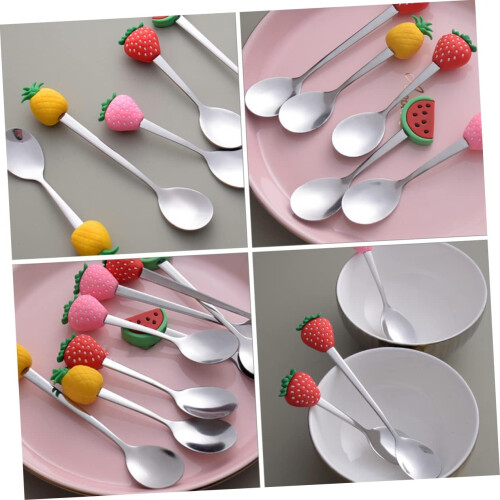 Set van 4 fruitvormige serveerlepels 2