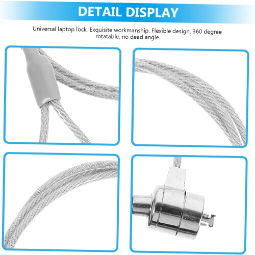Cable Lock Anti Theft Keyed Cable Lock for Laptop Computer Accessory Notebook Lock and Security Cable Easy to Use Lock 1