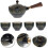 360 Rotating Set Ceramic Teapot Filtered Kettle Side Handle Easy to Pour Blue 4