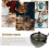 360 Rotating Set Ceramic Teapot Filtered Kettle Side Handle Easy to Pour Blue 6