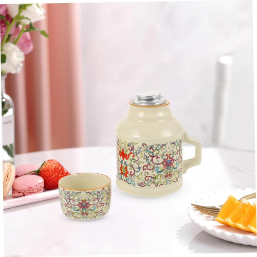 Chinese Style Teapot Ceramic Small Water Pot Tea Kettle Office Teaware Set 2