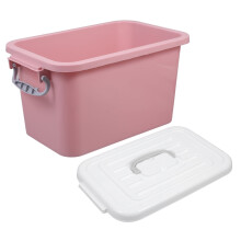 Boîte de rangement rose en PP 31 x 18,8 x 16 cm