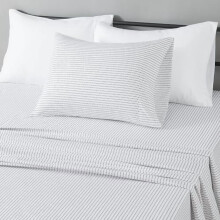 Ensemble de draps en microfibre pour lit simple XL imprimé prune