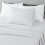 Ensemble de draps en microfibre pour lit simple XL imprimé prune 1