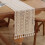 Runner da tavola boho all'uncinetto con nappe, 25x183 cm 1