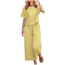 Set casual din două piese pentru femei, format din top și pantaloni