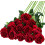 12 rosas pretas artificiais – Seda realista, hastes de 53 cm (21 polegadas) 1
