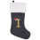 Chaussette de Noël personnalisée avec initiale I, 43 cm 1