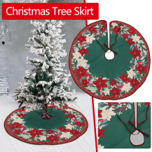 Jupe de sapin de Noël double épaisseur, tissu doux, 1 pièce