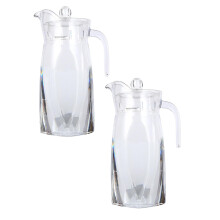 Pichet Ă boissons PC avec couvercle, 1,3 L (44 oz), transparent
