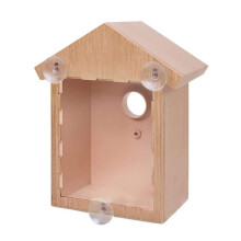 Mangeoire à oiseaux extérieure en bois avec piliers