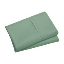Lot de 2 taies d'oreiller en microfibre brossée, 51 x 91 cm, vertes