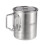 Campingmugg i rostfritt stål med lock och vikbart handtag, 1