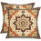 Conjunto de 2 capas de almofada boho 45x45cm em imitação de linho 1