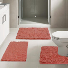 Ensemble de tapis de bain en chenille 3 pièces, antidérapant et absorbant
