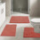 Ensemble de tapis de bain en chenille 3 pièces, antidérapant et absorbant 1