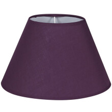 Abat-jour plissé violet pour lampe de table, coton-polyester