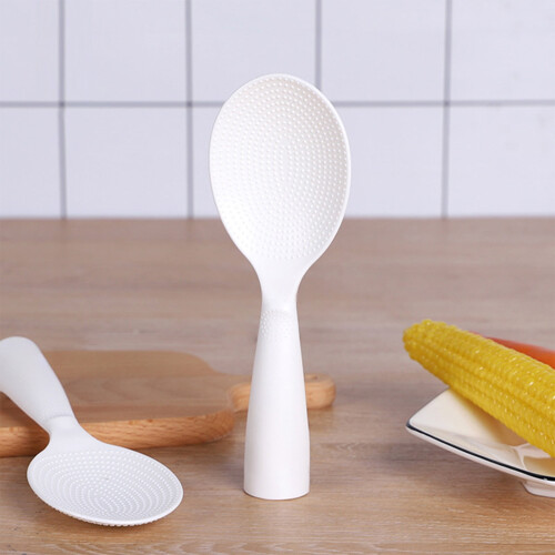 Vertical Rice Spoon for Electric Cookers, White Plastic, 8
