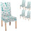 Esszimmerstuhlhussen mit Aquarellblumenmuster, 4er-Set 1