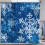 Julsnöflinge duschdraperi 72x72 tum polyester 1