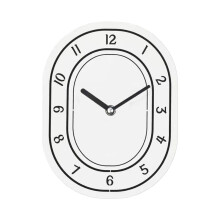 Horloge murale ovale en acrylique, design silencieux