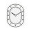 Oval akryl veggklokke stille design 1