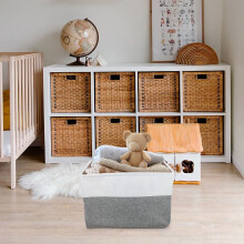 Boîte de rangement pliable en lin – Multi-usage pour jouets et vêtements