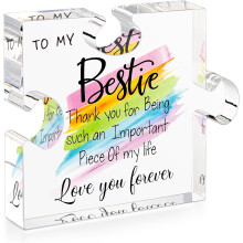 Plaque cadeau acrylique pour meilleure amie – 11,9 cm x 9,9 cm