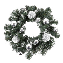 LED-jouluseppele hopeanvärinen 30 cm paristokäyttöinen