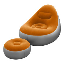 Inflatable Bean Bag Chair for Adults – Dark Grey, Portable
