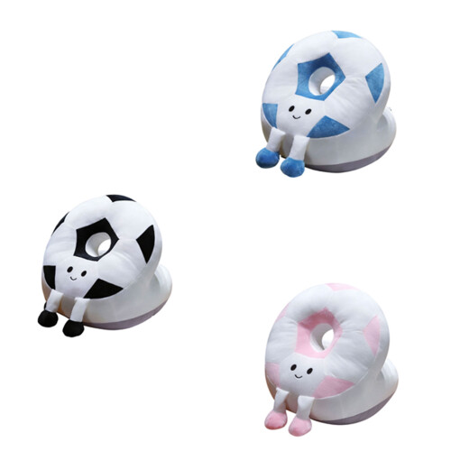 Funny Soccer Ball Design Study Break Napping Pillow Ideal-Black 2