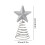 Glitter Patriotic Star Tree Topper Red White Blue 1 Pack 3