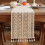 Runner da tavola boho all'uncinetto con nappe, 25x183 cm 3