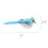 6 Artificial Blue & White Birds with Wire Fasteners 3