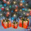 Coffret cadeau de Noël pré-illuminé 60 LED 8 modes avec télécommande 4