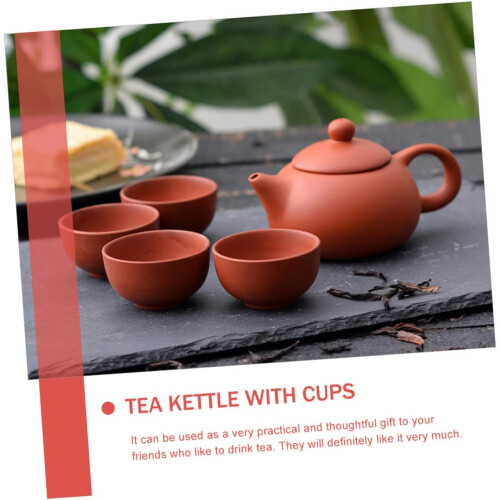 Σετ παρασκευής τσαγιού Purple Clay Teapot Cups φορητό Teaware για αξεσουάρ τελετής τσαγιού 1