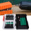 30 Stück S2-Impact-Bit-Set Schwarz/Grün 150 mm Adapter 14