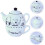 Adorable Cat Teapot and Cup Set White Ceramic Tea Set for Drinking Tea 6