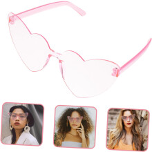 Frameless Heart Shaped Sunglasses for Women Transparent Candy Accessories C22 Light 1pc Rimless Festival Glasses