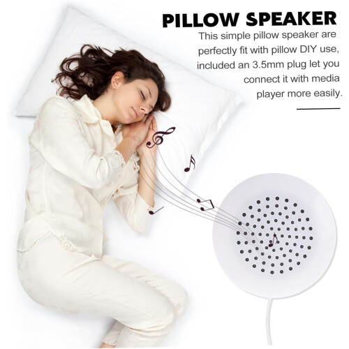 3.5mm Pillow Speakers Jack Mini Volume Pillow Speaker for Bed Side Use 2