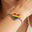 Herzförmiger Regenbogen-Legierungsanhänger-Herzform 100 Stück 2